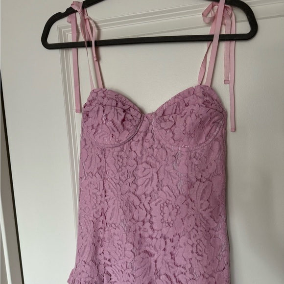 ASTR Tie Straps Lace Ruffle Mini Dress - Picture 5 of 5